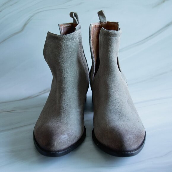 JEFFREY CAMPBELL tan suede cutout bootie size 8.5 - Picture 9 of 9